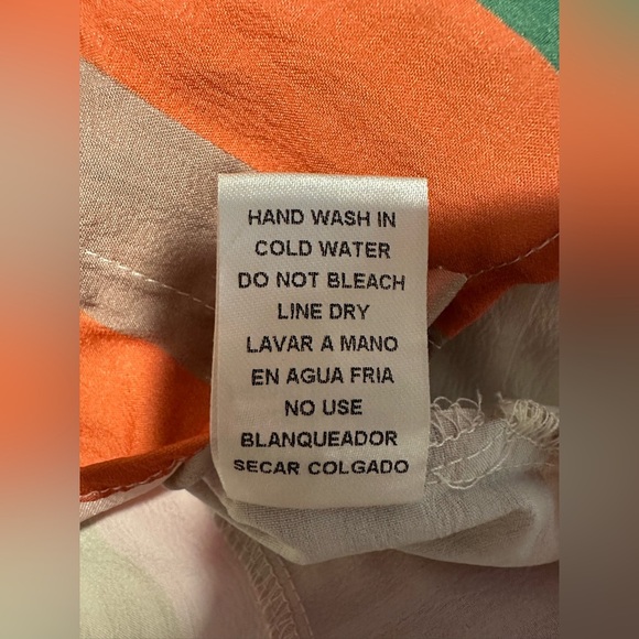 Entro Vibrant Colorful Long Sleeve Striped Button Down Blouse - Picture 8 of 9